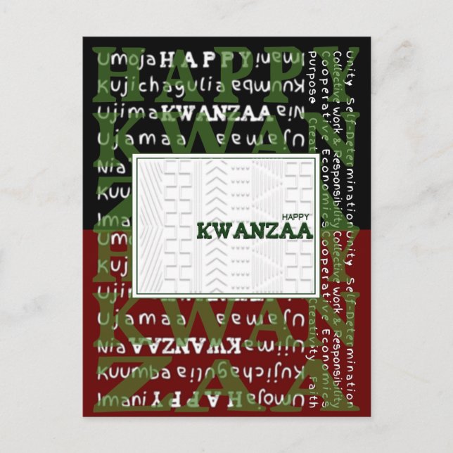 Happy Kwanzaa Postkarte (Vorderseite)