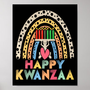 Happy Kwanzaa Rainbow American Harvest Fes Poster