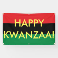 Happy Kwanzaa Red Black Green RBG UNIA Flag