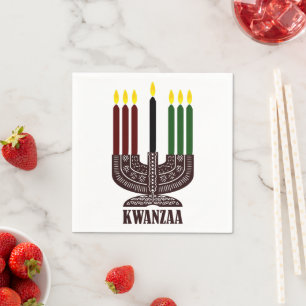 Happy Kwanzaa Serviette