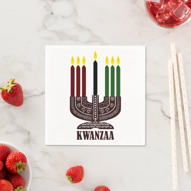 Happy Kwanzaa Serviette (Beispiel)