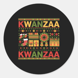 Happy Kwanzaa Sieben Grundsätze von Kwanza 1 Runder Aufkleber