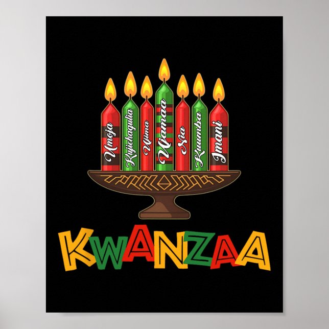 Happy Kwanzaa Sieben Grundsätze von Kwanzaa - Kina Poster (Vorne)