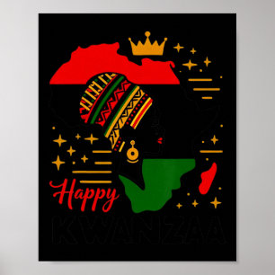 Happy Kwanzaa Sieben Prinzipien der Kwanzaa Frauen Poster
