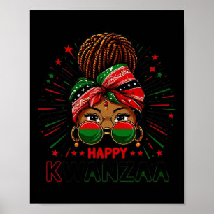 Happy Kwanzaa Sieben Prinzipien der Kwanzaa Frauen Poster