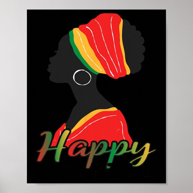 Happy Kwanzaa Sieben Prinzipien von Kwanzaa Afrika Poster (Vorne)