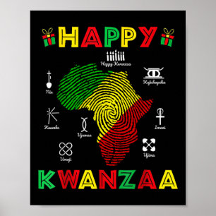 Happy Kwanzaa Sieben Prinzipien von Kwanzaa Frauen Poster