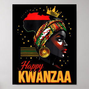 Happy Kwanzaa Sieben Prinzipien von Kwanzaa Frauen Poster