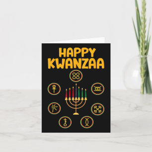 Happy Kwanzaa Sieben Prinzipien von Kwanzaa Kinara Karte