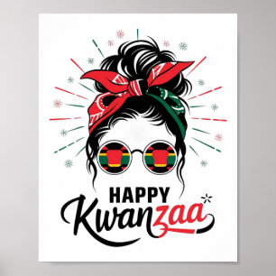 Happy Kwanzaa Sieben Prinzipien von Kwanzaa Messy Poster