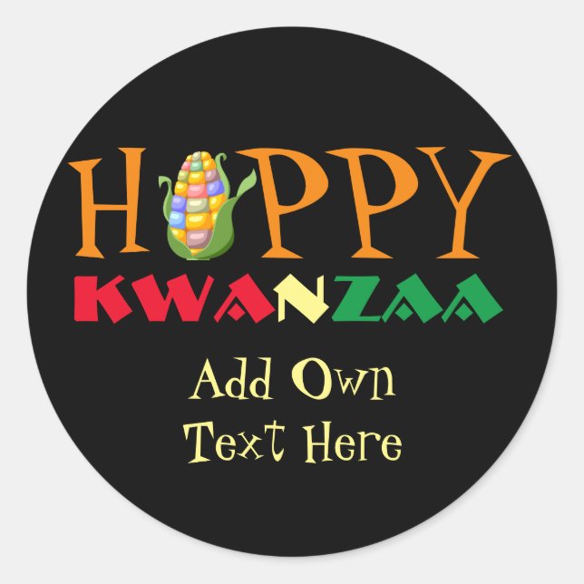 Happy Kwanzaa Stickers 4 Favoriten Geschenke Perso (Vorderseite)