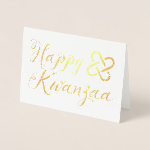 Happy Kwanzaa umoja Goldfolie Folienkarte
