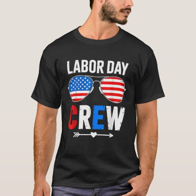 Happy Labor Day Crew Patriot Happy Labor Day Vinta T-Shirt (Vorderseite)
