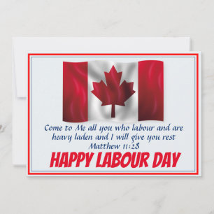 HAPPY LABOR DAY KANADA Flag Scripting individuell Feiertagskarte