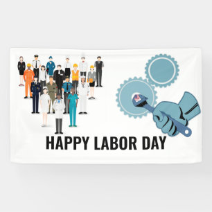 Happy Labour Day America Banner