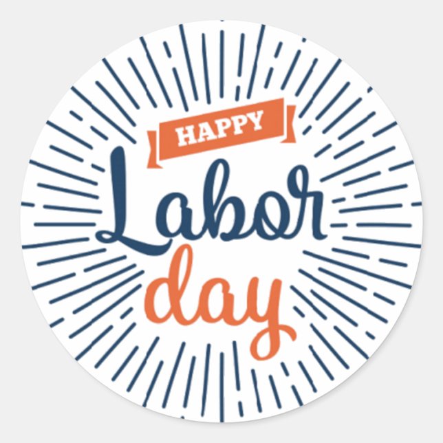 Happy Labour Day arbeitet Sticker & Labels (Vorderseite)