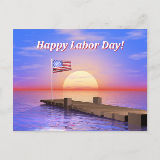 Happy Labour Day Dock Postkarte (Vorderseite)