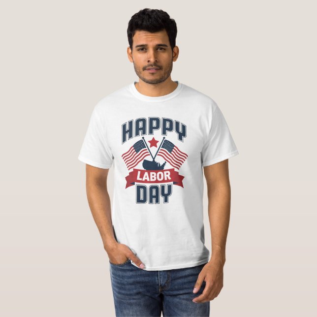 Happy Labour Day for Women USA Flag T - Shirt (Vorne ganz)