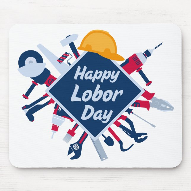 Happy Labour Day Long Weekend Mousepad (Vorne)