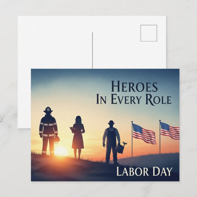 Happy Labour Day Postcard Postkarte (Vorne/Hinten)