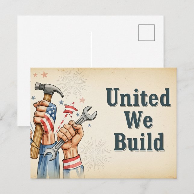 Happy Labour Day Postcard Postkarte (Vorne/Hinten)