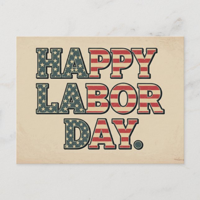 Happy Labour Day Postcard Postkarte (Vorderseite)