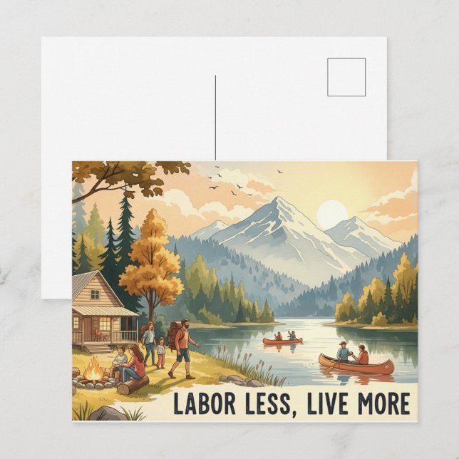 Happy Labour Day Postcard Postkarte (Vorne/Hinten)