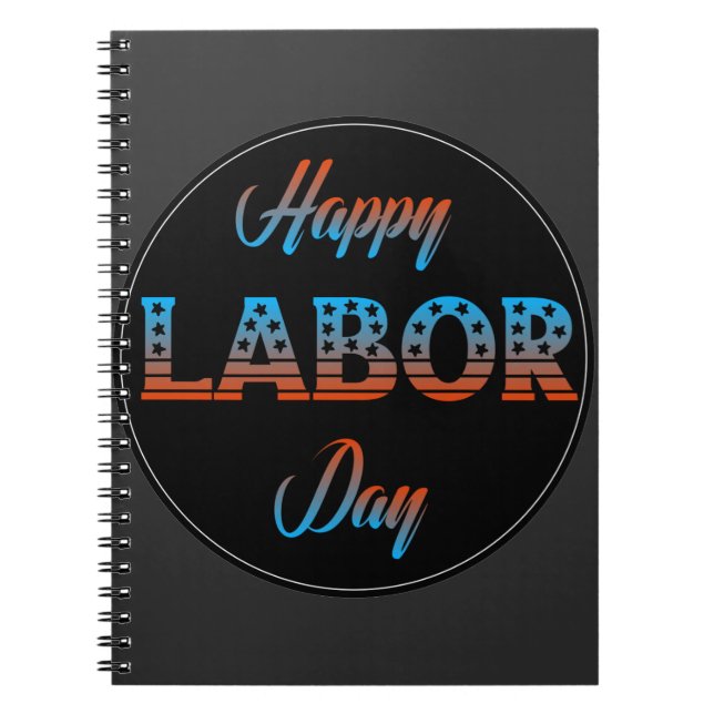 Happy Labour Day Sign Notebook Notizblock (Vorderseite)