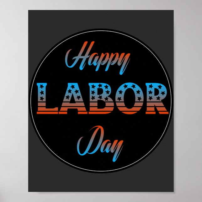 Happy Labour Day Sign Poster (Vorne)