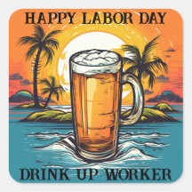 Happy Labour Day trinkt Arbeiter auf