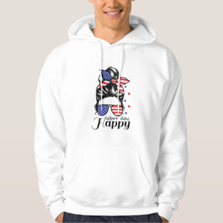 Happy Labour Day US-Flagge Hoodie