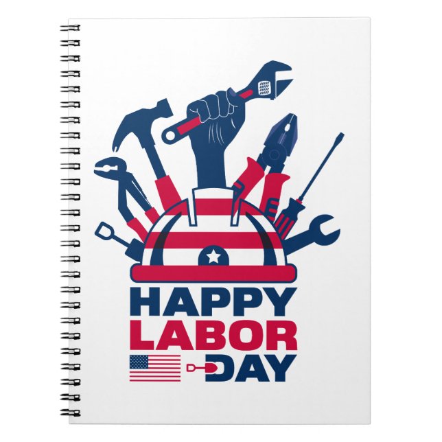 Happy Labour Day, USA Holiday Notizblock (Vorderseite)