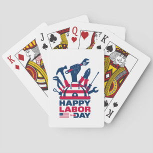 Happy Labour Day, USA Holiday Spielkarten