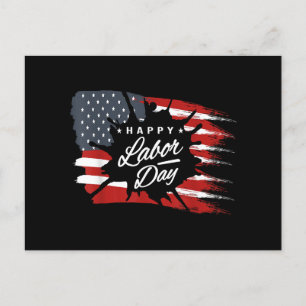 Happy Labour Day verschenken amerikanische Flagge Feiertagspostkarte