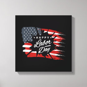 Happy Labour Day verschenken amerikanische Flagge Leinwanddruck