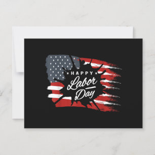Happy Labour Day verschenken amerikanische Flagge Postkarte