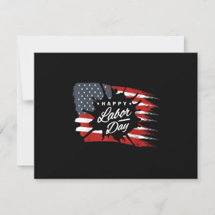 Happy Labour Day verschenken amerikanische Flagge RSVP Karte