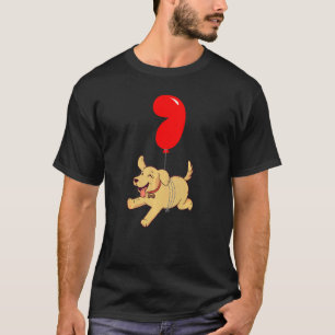 Happy Labrador 7. Geburtstag Kinder Ballon Party T-Shirt