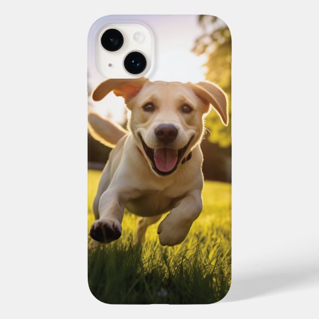 Happy Labrador Puppy Running Case-Mate iPhone Hülle (Rückseite)