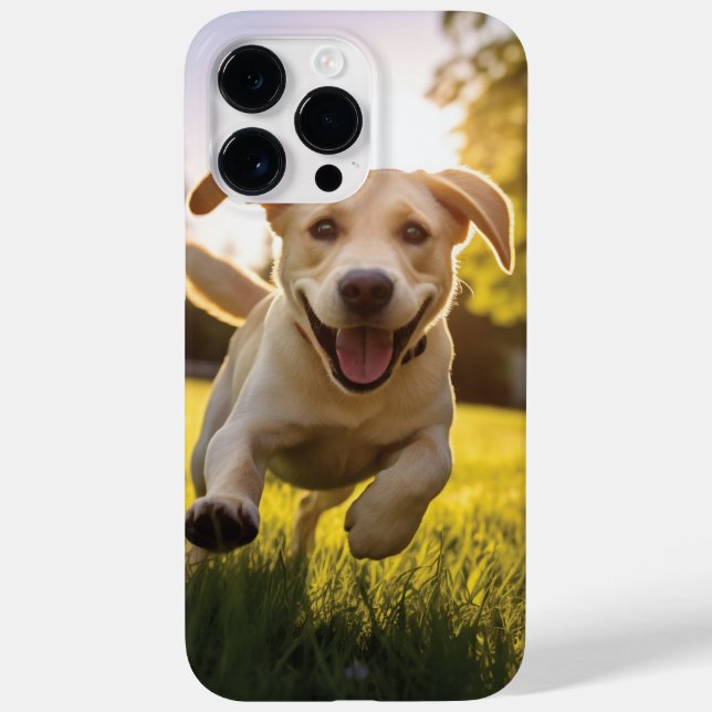 Happy Labrador Puppy Running Case-Mate iPhone Hülle (Rückseite)