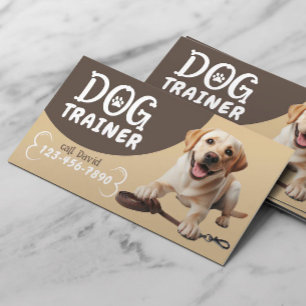 Happy Labrador Retriever Beruflich Dog Trainer Visitenkarte