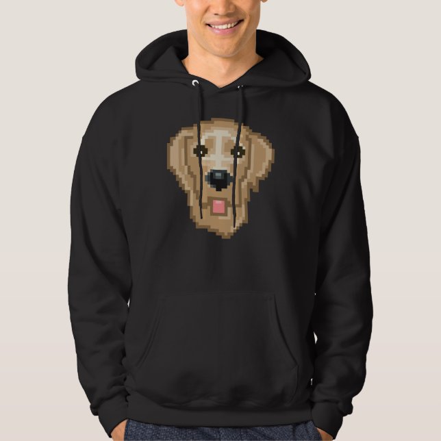 Happy Labrador Retriever Pixel Hoodie (Vorderseite)