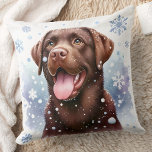 Happy Labrador Retriever Snow Puppy Dog Kissen<br><div class="desc">Das Labrador Retriever Weihnachtskissen - das ist die perfekte Ergänzung zu Ihrer Feriendekoration! Diese Kissen sind in schwarzem, gelbem oder schokoladenbraunem Labrador erhältlich und sind ein Muss für jeden Hundefreund. Wählen Sie aus gemütlichen Kaminszenen, fröhlichen Welpen im Schnee oder festlichen Hunden, um Ihren Lebensraum warm und einladend zu machen. Diese...</div>