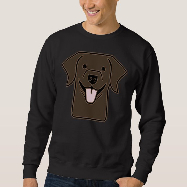 Happy Labrador Schokolade Labrador Labrador Mama S Sweatshirt (Vorderseite)