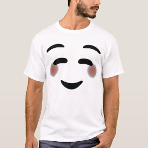 Happy Lächeln Augen Gesicht Blushing Emojis T-Shirt