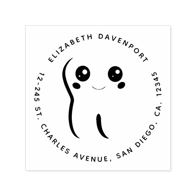 Happy Lächeln Dental Tooth Niedlich Permastempel (Design)