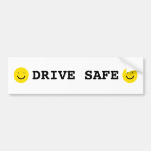 Happy Lächeln Face Drive Safe Friendly Warnung Autoaufkleber