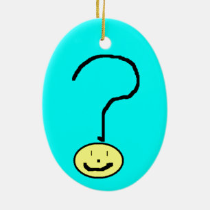 Happy Lächeln Frage Mark Emoji, Kinder Art Keramikornament