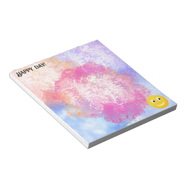 Happy Lächeln Gesicht Notizblock (angewinkelt)