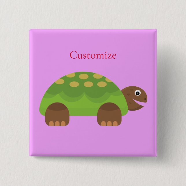 Happy Lächeln Schildkröte Thunder_Cove Button (Vorderseite)